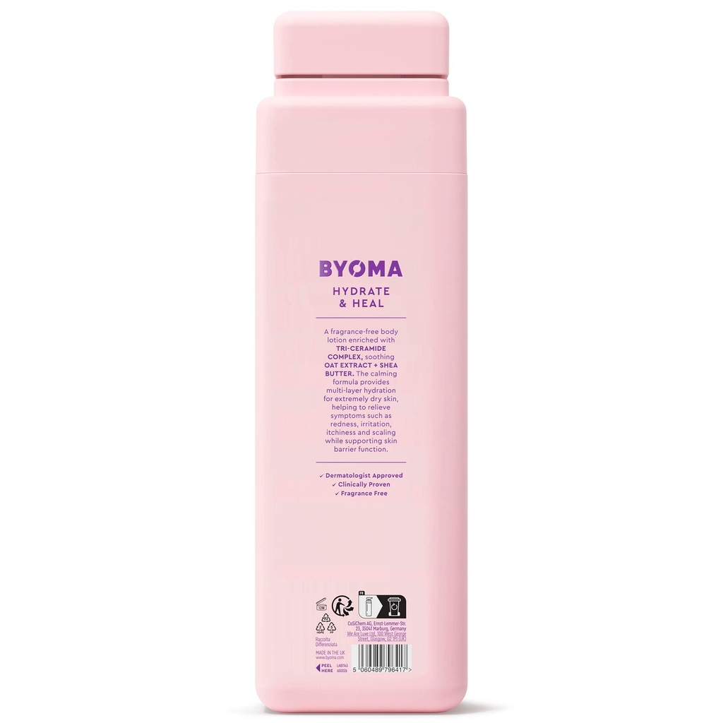BYOMA Sensitive Body Lotion - 13.52 Fl Oz: Hydrating, Whole Body Application, Bottle with Ceramides, Unscented