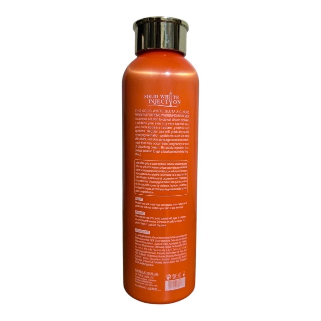 Solid White Gluta a-c Zero Problem Extreme Body Milk. 400ml
