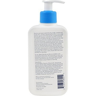 CeraVe SA Body Lotion for Rough and Bumpy Skin - Fragrance Free - 8 Fl Oz: Contains Hyaluronic Acid, Contains Ceramides, Noncomedogenic, Aluminum-Free