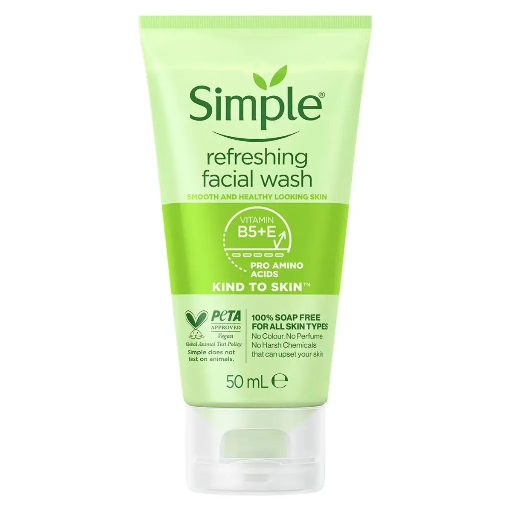 Simple refreshing facial wash