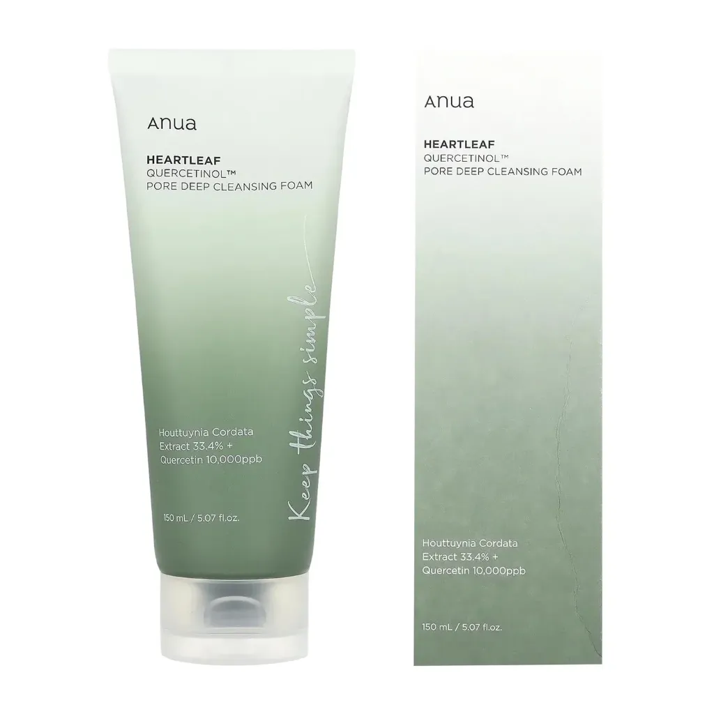 Anua heartleaf quercetinol pore deep cleansing foam