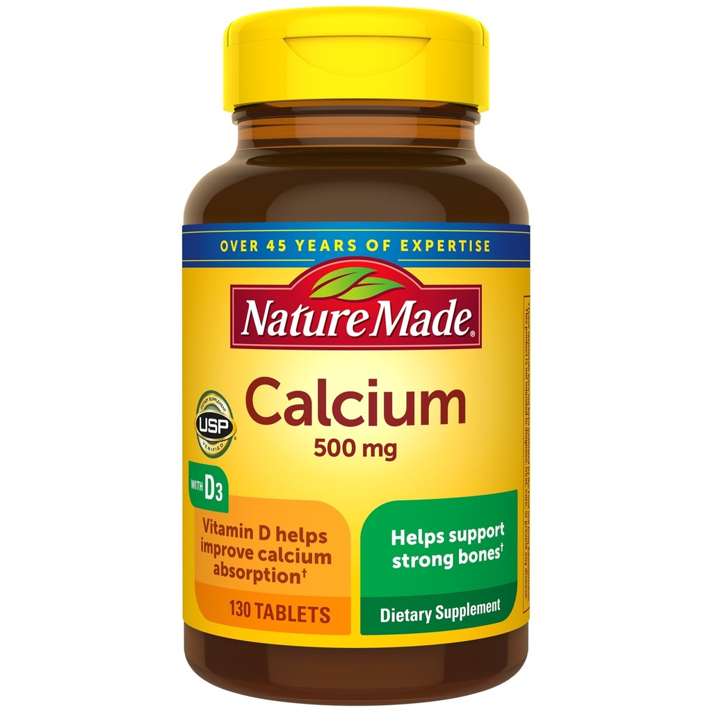 Nature Made Calcium with Vitamin D3 | 500 Mg | 130 Tabs