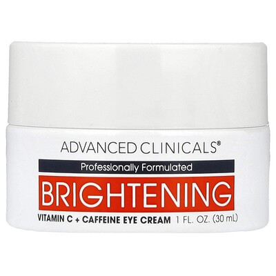 Advanced Clinicals, Brightening Vitamin C + Caffeine Eye Cream , 1 Fl Oz (30 Ml)